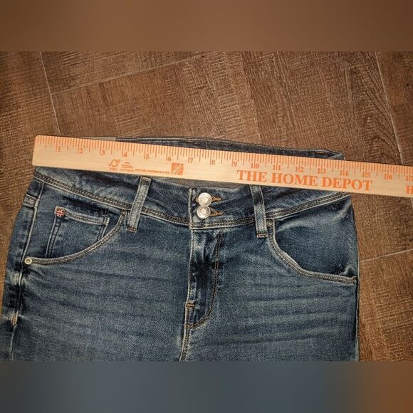 HUDSON Womens Collin Flap Skinny Jeans Size 26 Dark Wash Stretch Mid Rise Denim - Picture 12 of 15